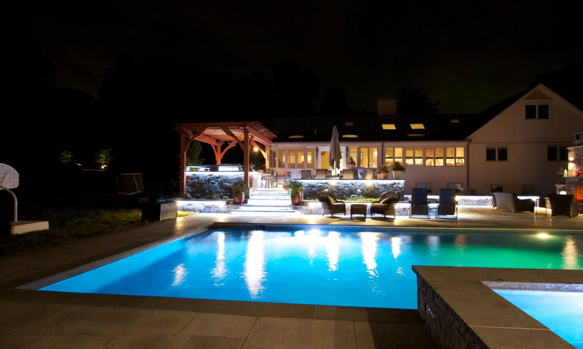 Landscaping Lighting & Pool Patio Lighting Installation in Wilton, CT